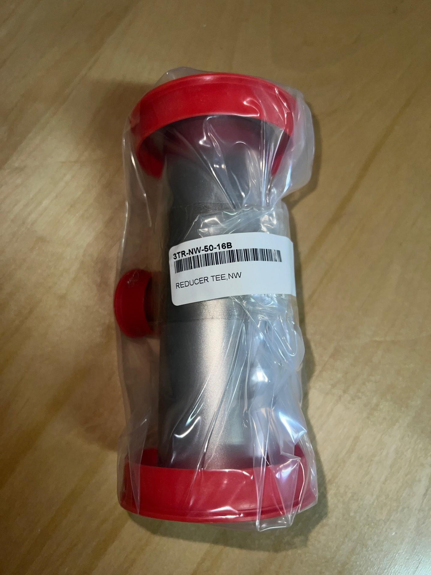 Pfeiffer Nor-Cal ISO-KF NW-50 to NW-16 Reducer Tee